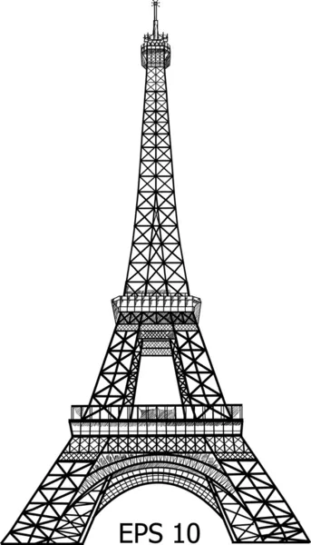 Torre Eiffel em Paris ilustração vetorial, EPS 10 . — Vetor de Stock