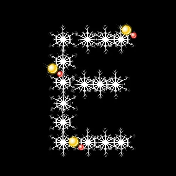 Vektor des abstrakten Sternes e Alphabet Zeichen, Folge 10. — Stockvektor
