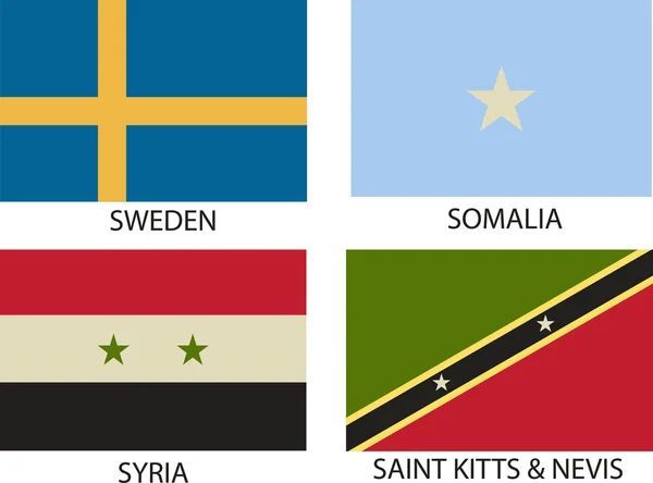 Vector van nationale vlaggen symbool illustrator EPS-10. vintage stijl. — Stockvector