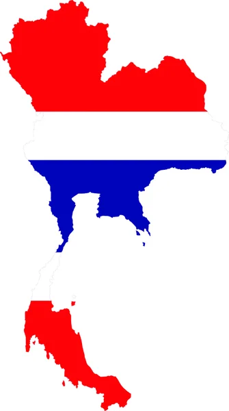 Thailand flag map vektor, Folge 10. — Stockvektor