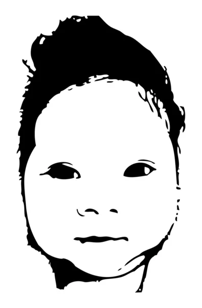 赤ちゃんの顔ベクトル イラスト eps 10. — ストックベクタ