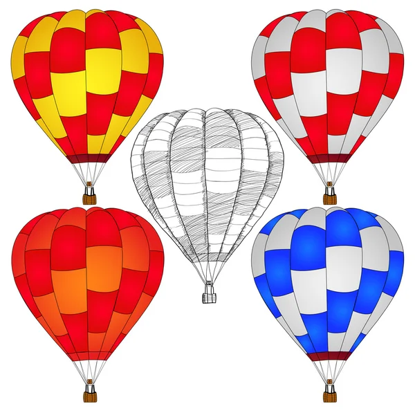 Hot Air Balloon for Transportation Concept, Vector Illustration EPS 10. — Stock Vector