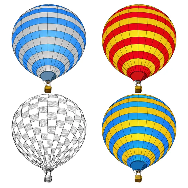 Ballon à air chaud pour concept de transport, illustration vectorielle EPS 10 . — Image vectorielle