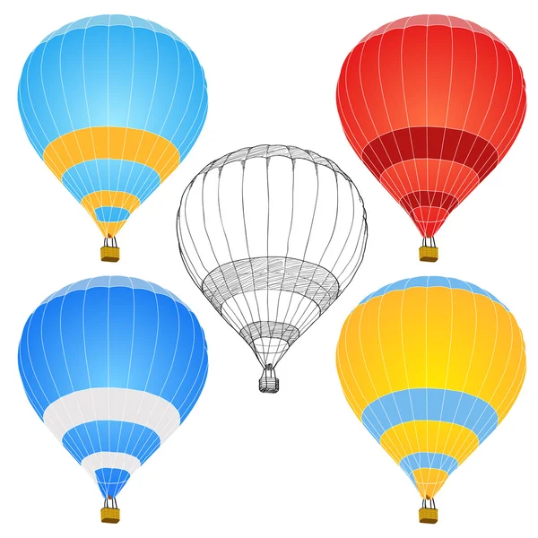 Hete luchtballon voor vervoer concept, vector illustratie EPS-10. — Stockvector