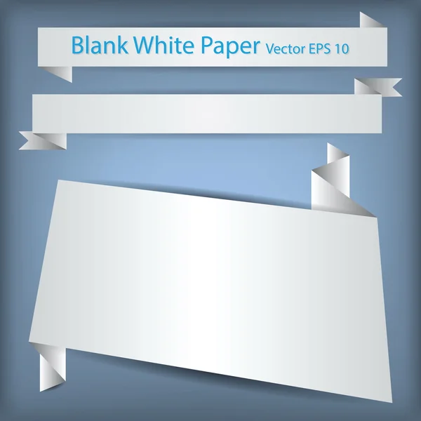 Blank White Papers Texture Vector Illustration, EPS 10. — Stock Vector