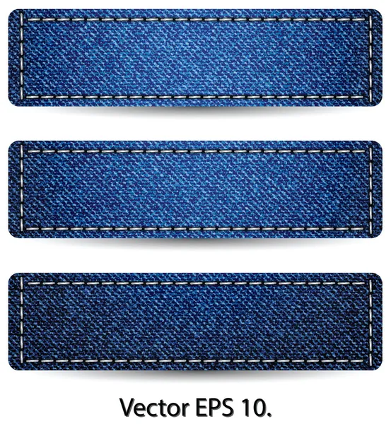 Blue Denim Jean TAG Tabel Texture Background, Vector EPS 10 . — стоковый вектор