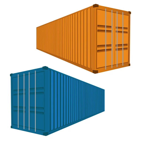 Вантажний контейнер, Векторна ілюстрація EPS 10 . — стоковий вектор