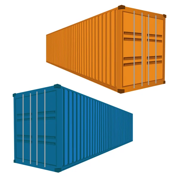 Fraktcontainer, vektor illustration EPS-10. — Stock vektor