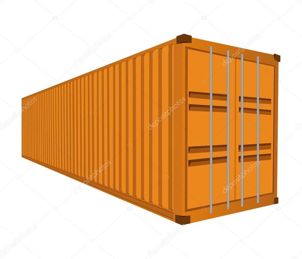Freight Container, Vector Illustration EPS 10.