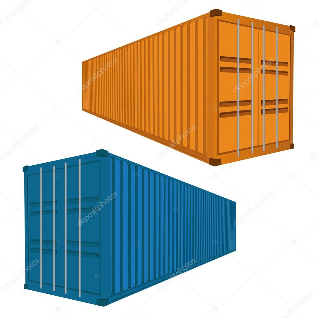 Freight Container, Vector Illustration EPS 10.