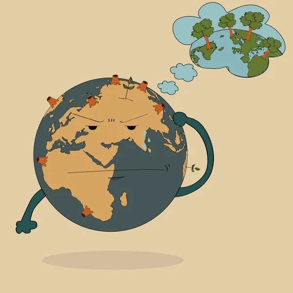 Concept vector van wereld kaart earth globe voor opslaan wereld, vector illustratie eps 10. — Stockvector