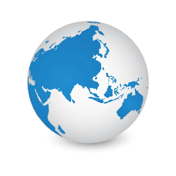 Mappa del Mondo di Globe — Vettoriale Stock
