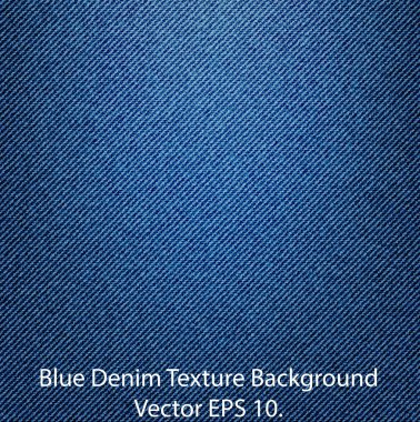 Blue Denim Texture Background, Vector EPS 10.
