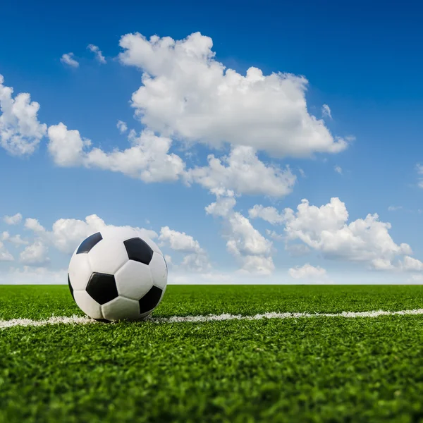 Soccer Football on the soccer field. — Stock Photo, Image