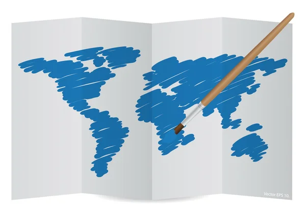 Mundo mapa globo —  Vetores de Stock