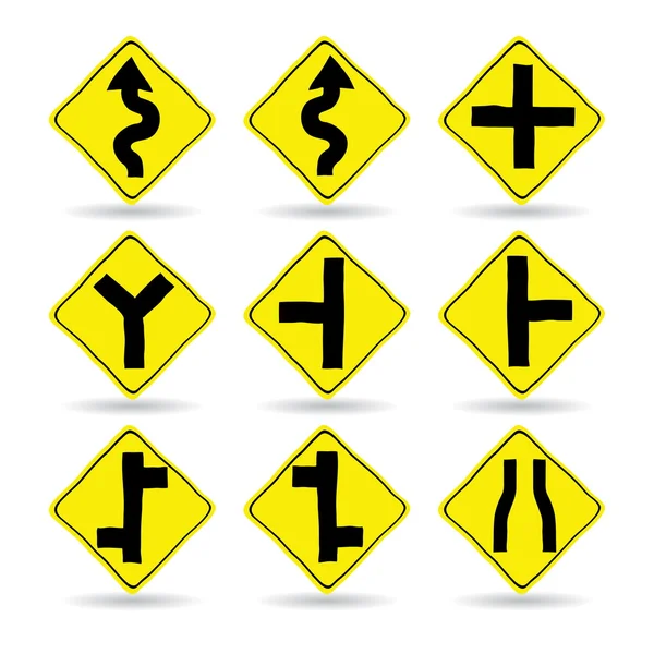 Panneaux de signalisation Doodle — Image vectorielle
