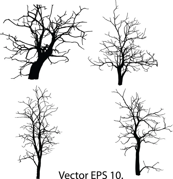 Mrtvý strom bez listí — Stockový vektor