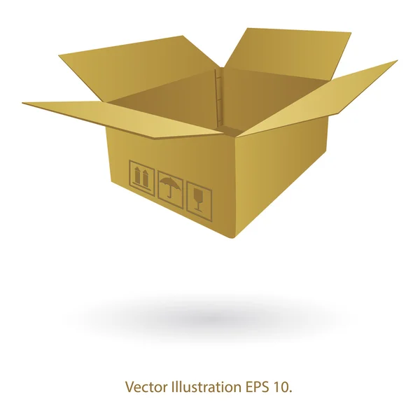 Doboz papír illusztráció — Stock Vector