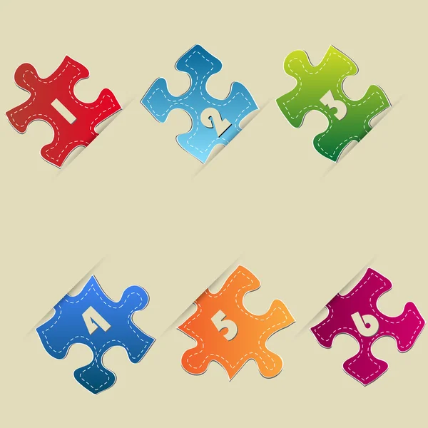 Jigsaw progress — Stock Vector