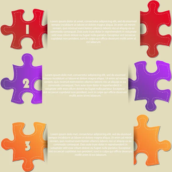 Jigsaw puzzle pictogrammen — Stockvector