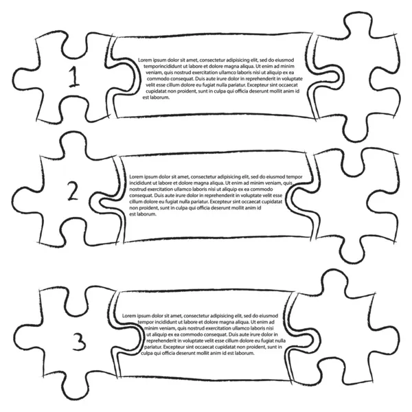 Progreso Jigsaw Puzzle iconos — Archivo Imágenes Vectoriales