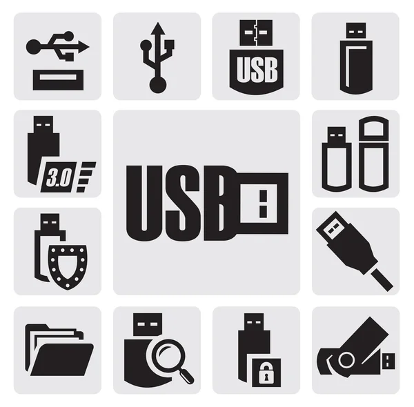 Набор USB — стоковый вектор