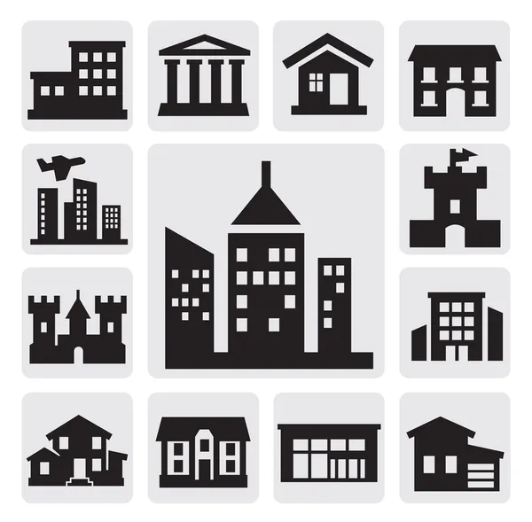 Houses icons — Stock Vector