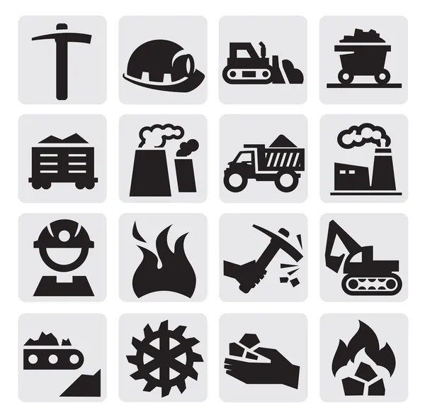 Ikona węgla — Wektor stockowy