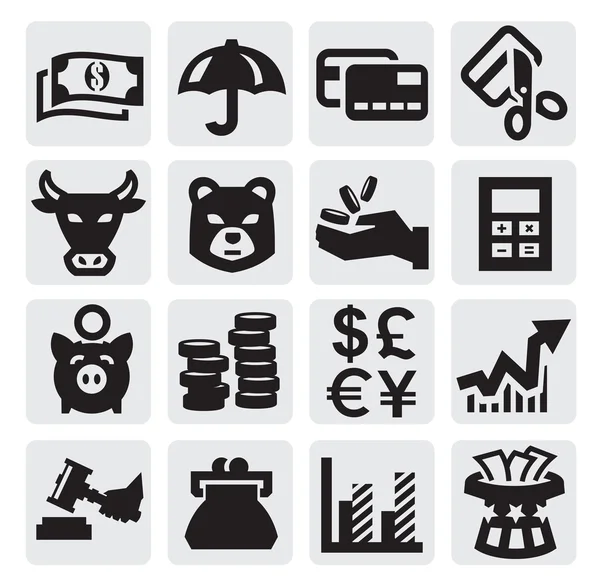 Financial icons — Stock Vector