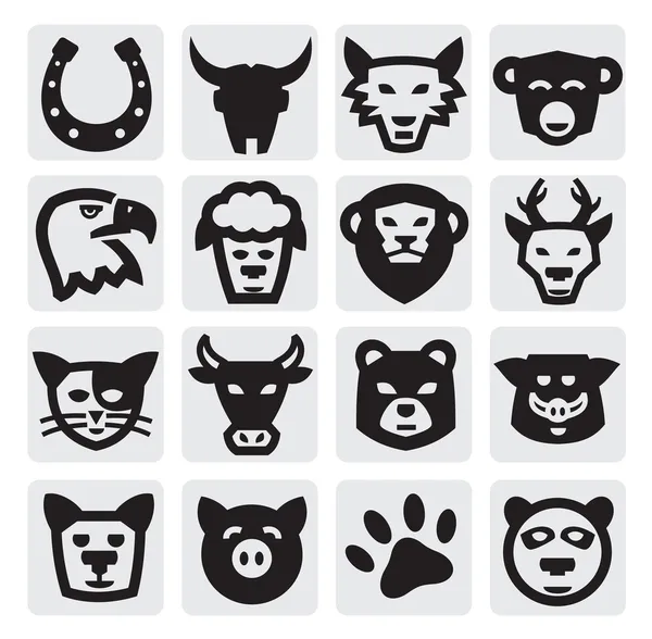 Conjunto de animales — Vector de stock