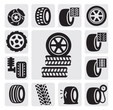 Tire icons clipart