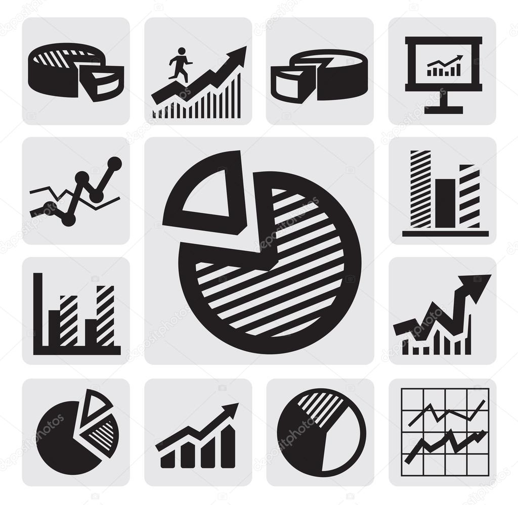Business chart icons