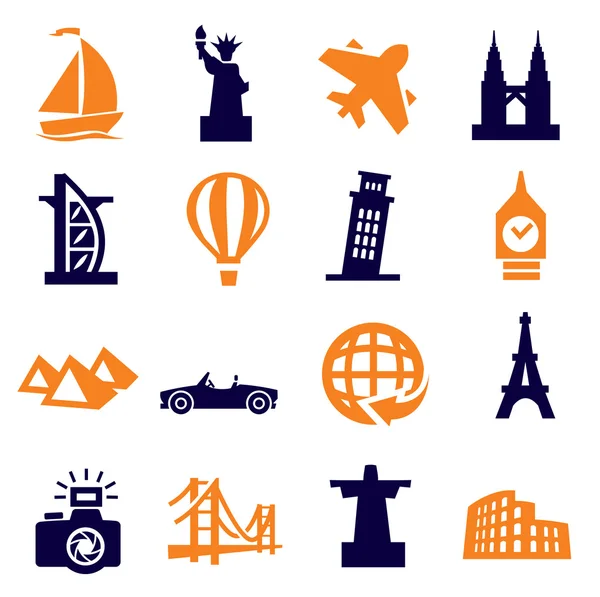 Travel and landmarks — Stock Vector