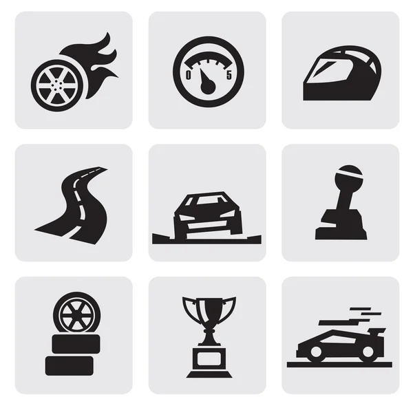 Iconos de carrera — Vector de stock