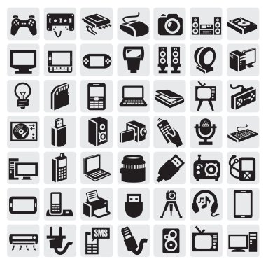 Electronic devices icons clipart