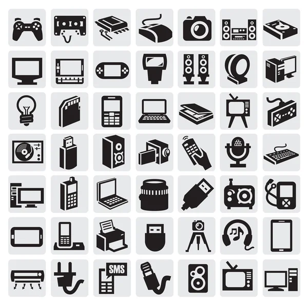 Iconos de dispositivos electrónicos — Vector de stock