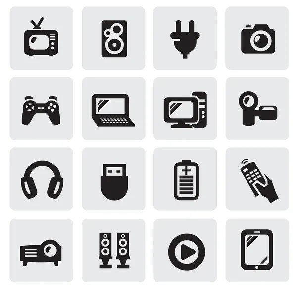 Iconos de dispositivos electrónicos — Vector de stock