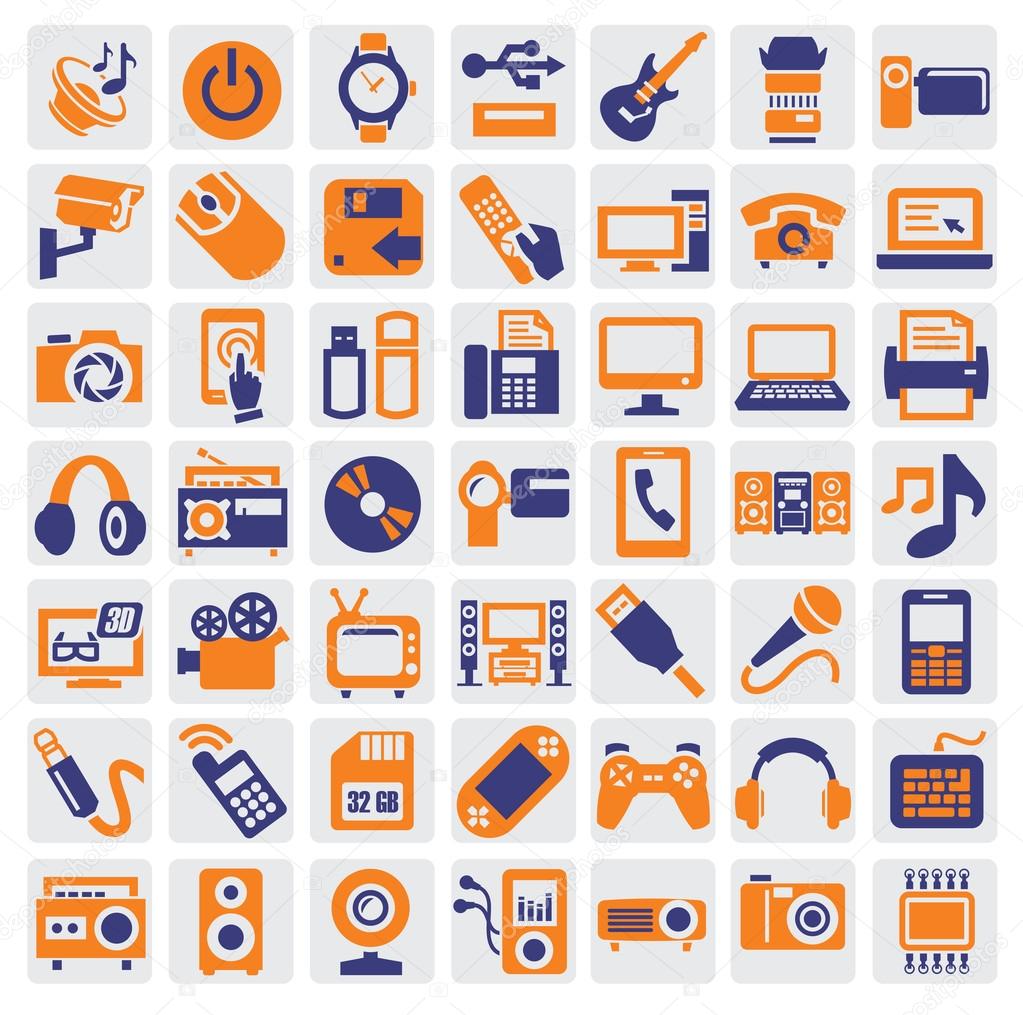 Electronic devices icons