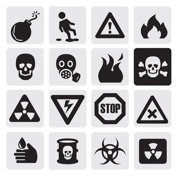 Danger icons Stock Illustration