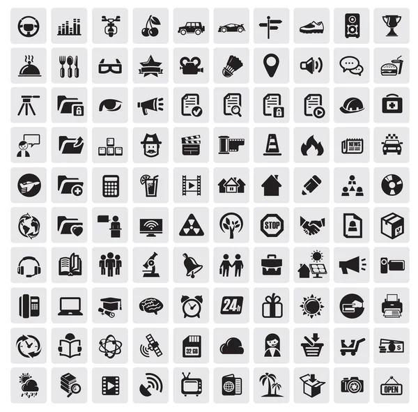 100 web icons — Stock Vector