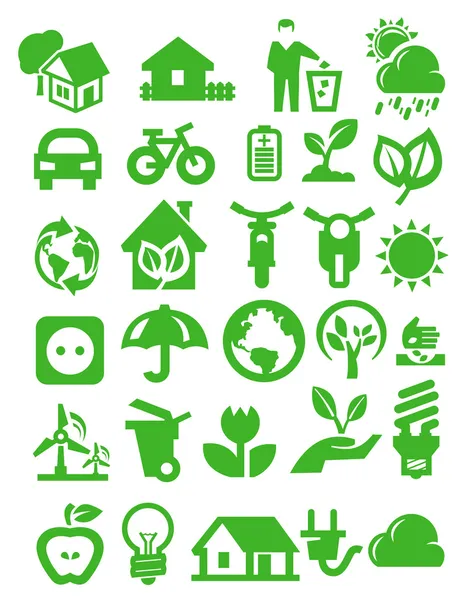 Eco iconos — Vector de stock