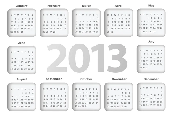 Kalendarza na 2013 — Wektor stockowy