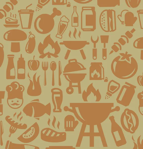 Iconos de barbacoa — Vector de stock