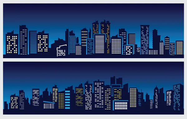 Ville de nuit — Image vectorielle