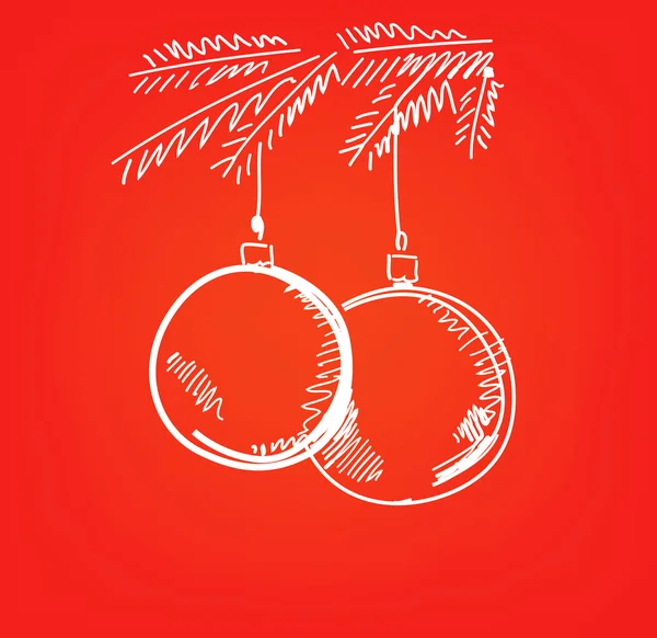 Illustrazione disegnata a mano di Natale — Vettoriale Stock