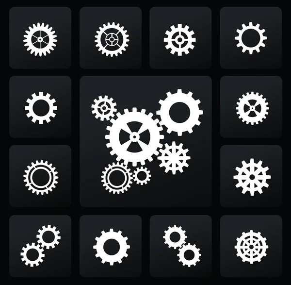 Tandwiel mechanisme pictogram — Stockvector