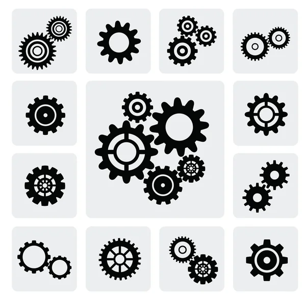 Gearwheel mechanism icon — Stock Vector