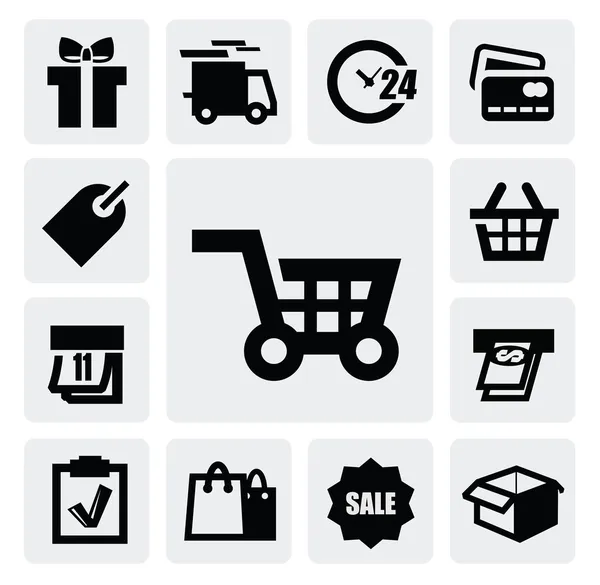 Shopping icons — Stock Vector