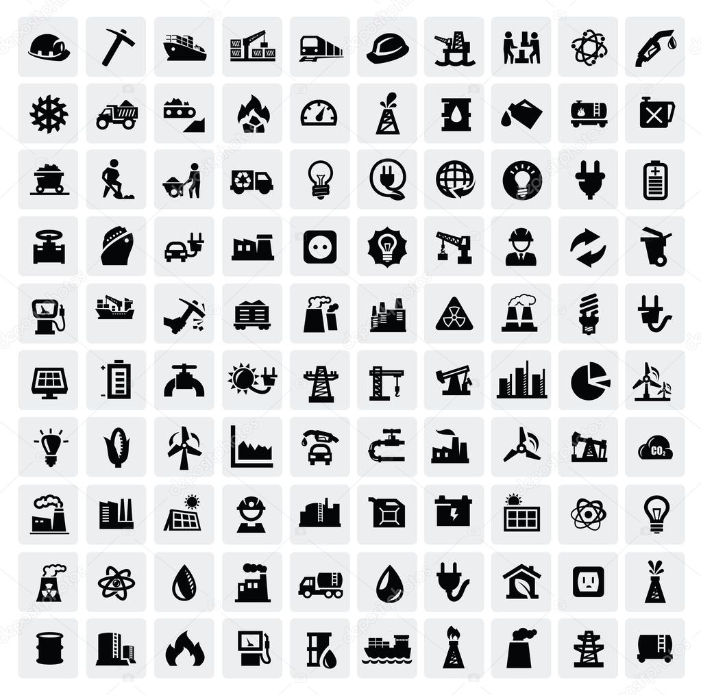 Industry icons set