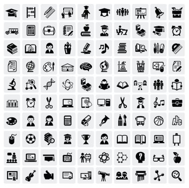 Education icons clipart